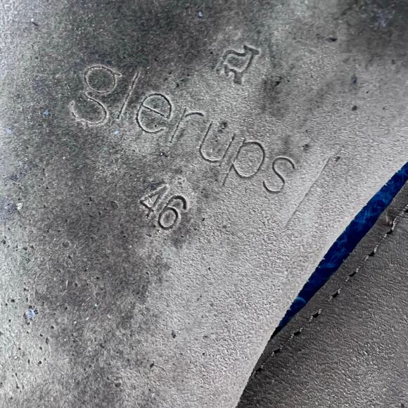 Glerups Felted Wool Slip-On Leather Sole Boot Petrol Blue Men 12 EU46 - Picture 9 of 10